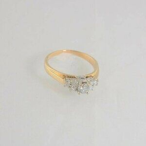 (I-2264-431) Ladies 14k duo gold multistone diamond ring